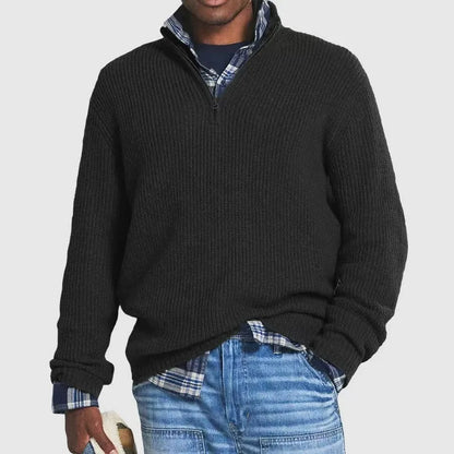 Milo | Men's Essential Zip-Up Knit Sweater