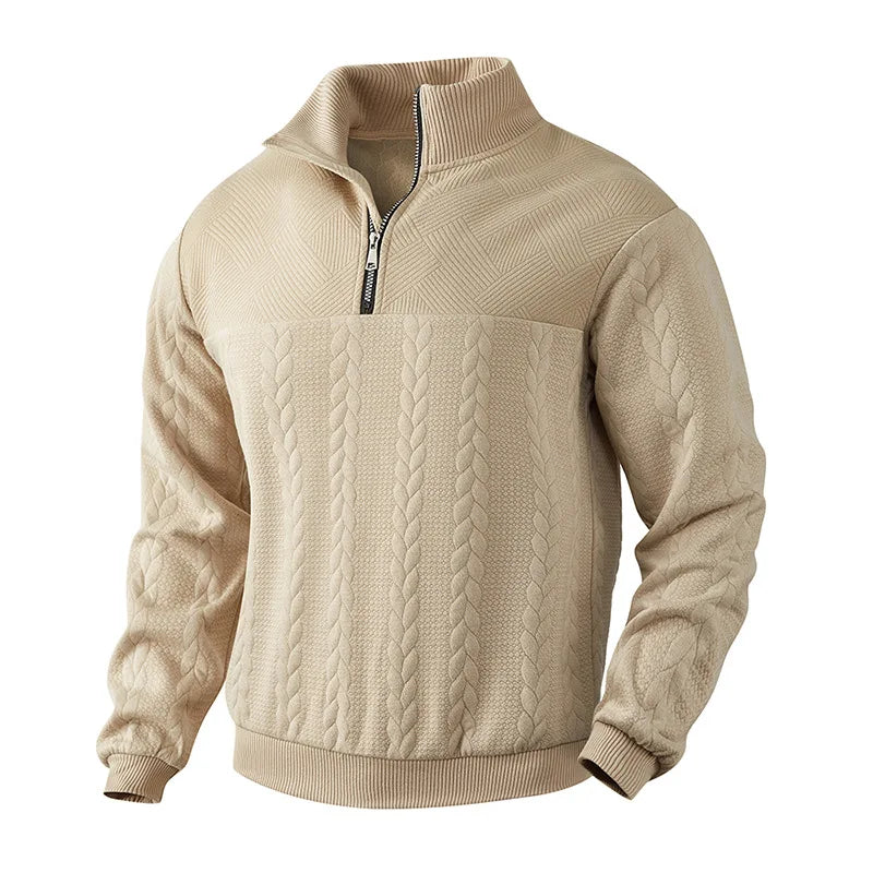 Classic Knit Zipper Pullover