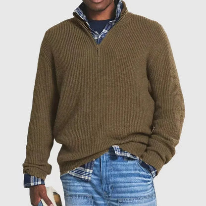 Milo | Men's Essential Zip-Up Knit Sweater