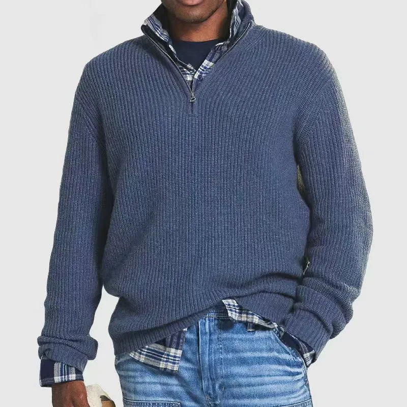 Milo | Men's Essential Zip-Up Knit Sweater