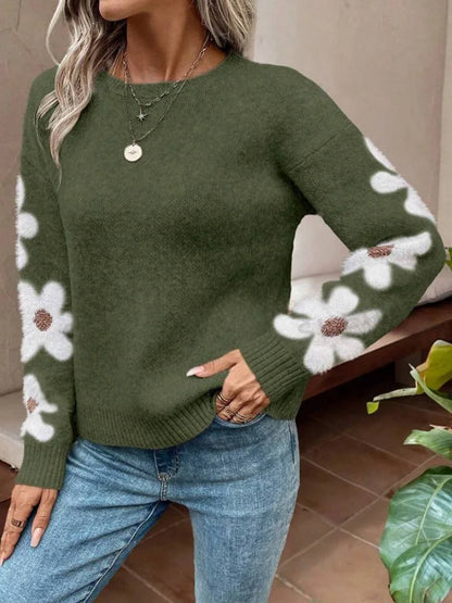 Silke - Floral Knitted Jumper